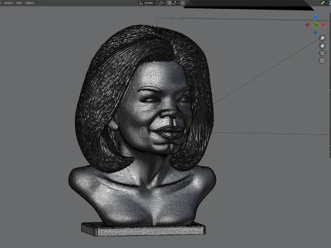 Oprah Winfrey statue 3D Model