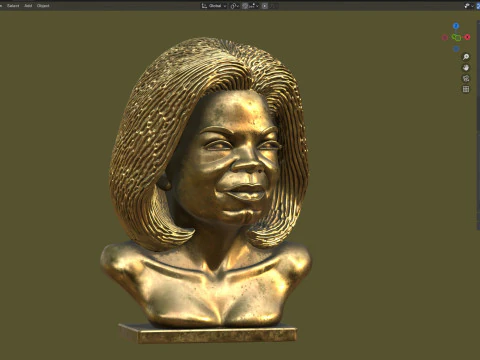 Oprah Winfrey statue 3D Model