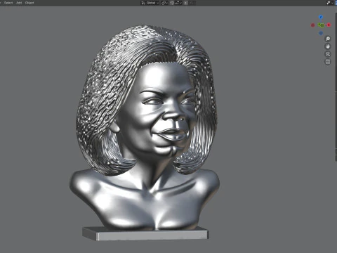 Oprah Winfrey statue 3D Model