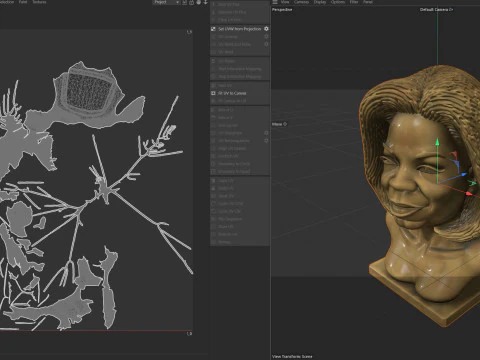 Oprah Winfrey statue 3D Model