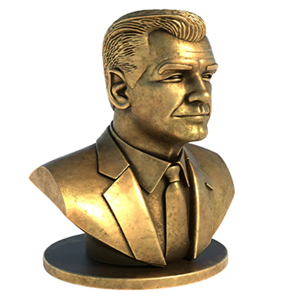 Pierce Brosnan statue 3D Model .c4d .max .obj .3ds .fbx .stl .blend 