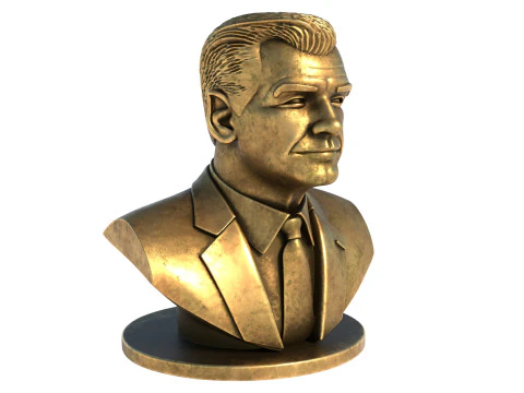 Pierce Brosnan statue 3D Model