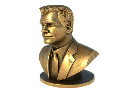 Pierce Brosnan statue 3D Model