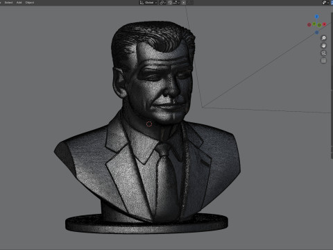 Pierce Brosnan statue 3D Modell
