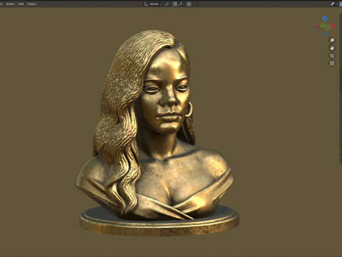 Rihanna statue 3D मॉडल