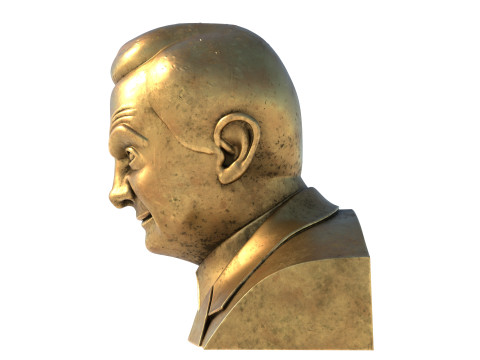 Rowan Atkinson statue 3D Model