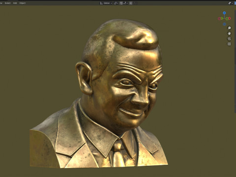 Rowan Atkinson statue 3D Model