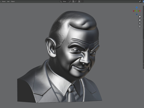 Rowan Atkinson statue 3D Model