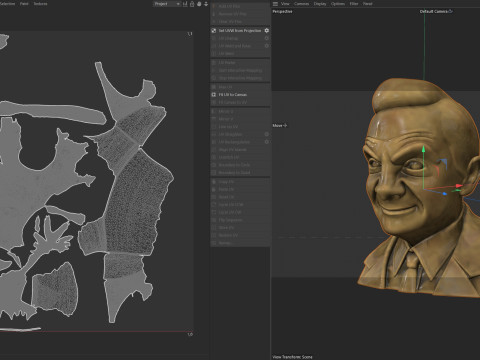 Rowan Atkinson statue 3D Model
