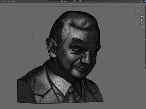 Rowan Atkinson statue 3D Model