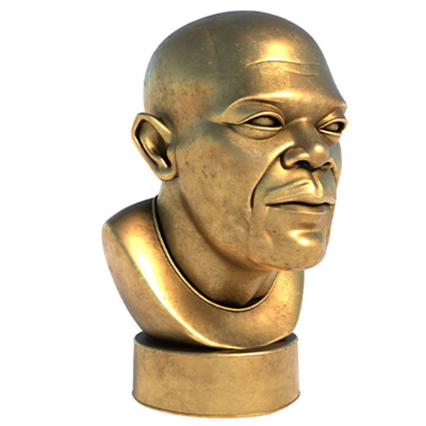 Samuel L Jackson statue 3D Model .c4d .max .obj .3ds .fbx .stl .blend 