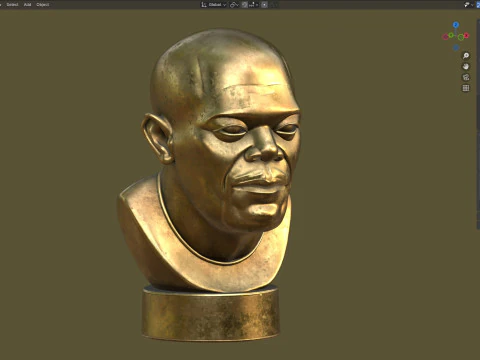 Samuel L Jackson statue 3D Model