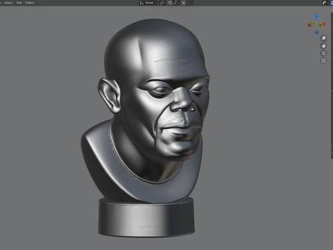 Samuel L Jackson statue 3D Model