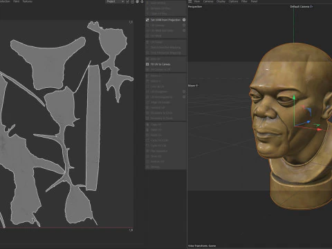 Samuel L Jackson statue 3D Model
