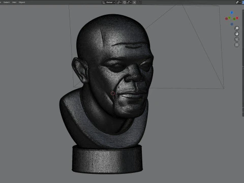 Samuel L Jackson statue 3D Model