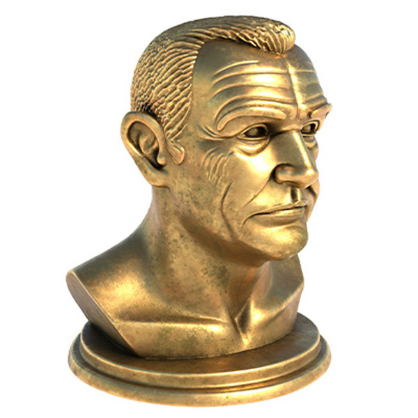 Sean Connery statue 3D Model .c4d .max .obj .3ds .fbx .stl .blend 