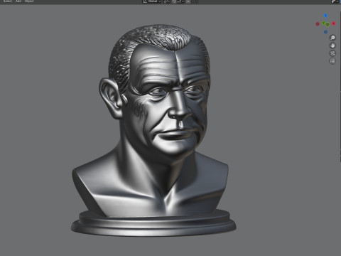 Sean Connery statue 3D Model