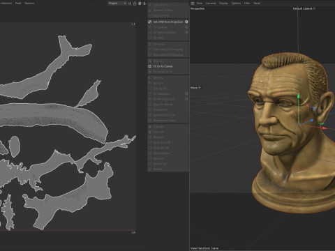 Sean Connery statue 3D Model