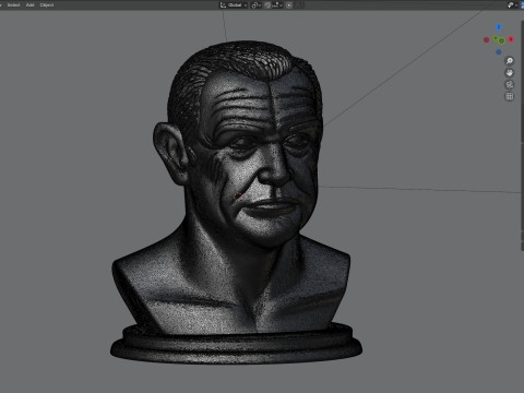 Sean Connery statue 3D Model
