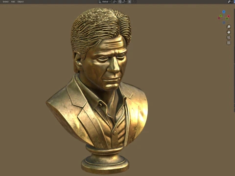 Shah Rukh Khan statue 3D Model