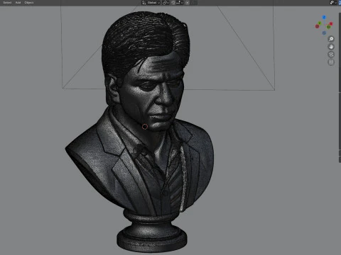 Shah Rukh Khan statue 3D Model