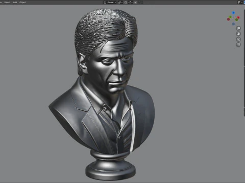 Shah Rukh Khan statue 3D Model