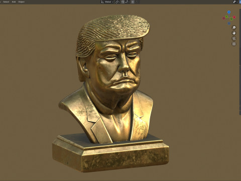 Trump statue Modello 3D