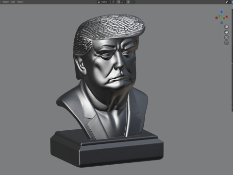 Trump statue Modello 3D