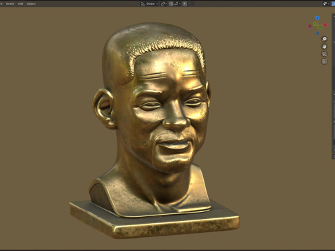 Will smith statue Modelo 3D