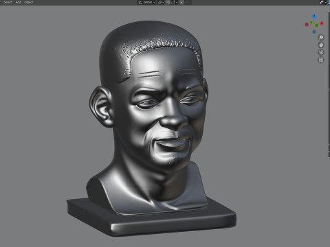 Will smith statue Modelo 3D