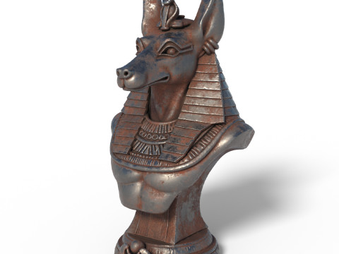 Anubis God bust Modelo 3D