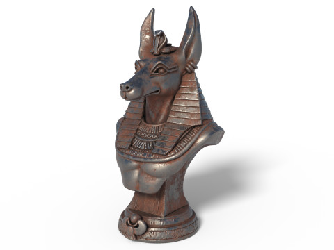 Anubis God bust 3D Model