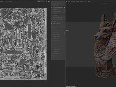 Anubis God bust 3D Model