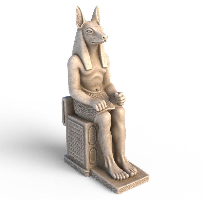 Anubis statue Modelo 3D .c4d .max .obj .3ds .fbx .stl .blend 