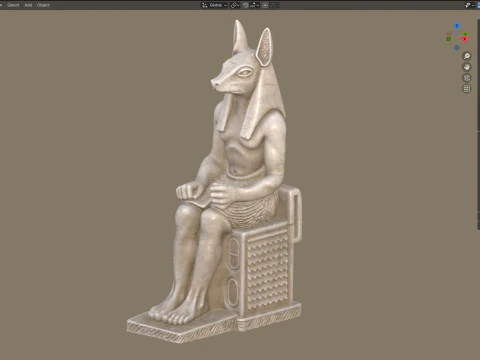 Statua di Anubi Modello 3D