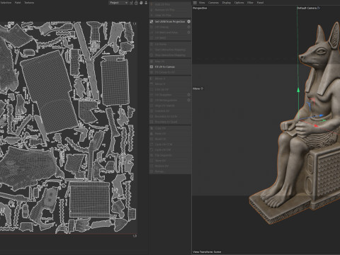 Anubis statue Modelo 3D