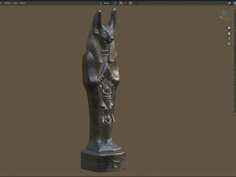 Statua di Anubi 2 Modello 3D
