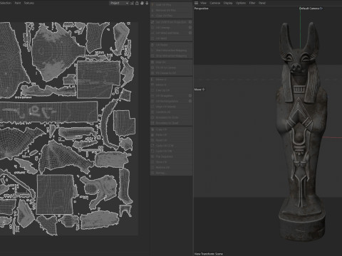 Anubis statue 2 Modelo 3D