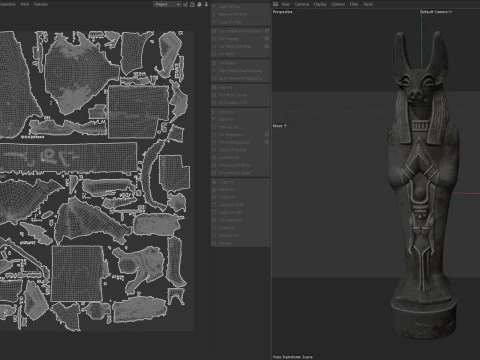 Statua di Anubi 2 Modello 3D