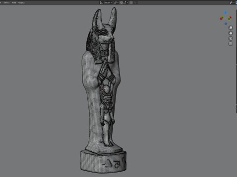 Anubis statue 2 Modelo 3D