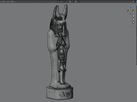 Statua di Anubi 2 Modello 3D