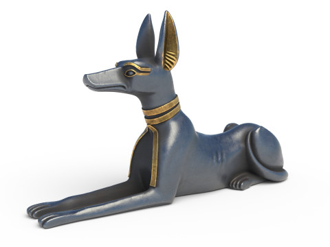Anubis Statue Dog Model 3D