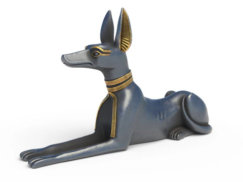 Anubis Statue Dog 3D Model