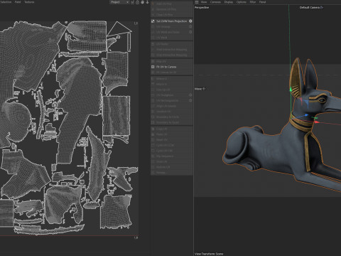 Anubis Statue Dog Model 3D