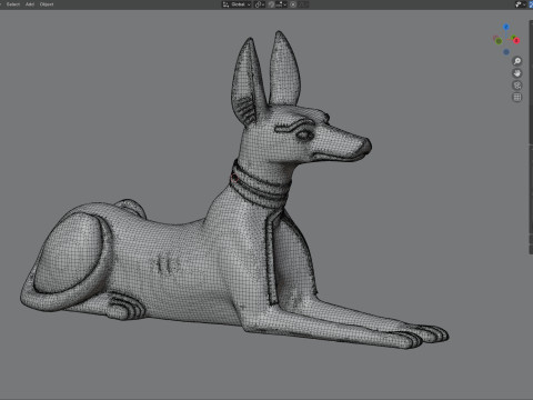 Anubis Statue Dog Model 3D