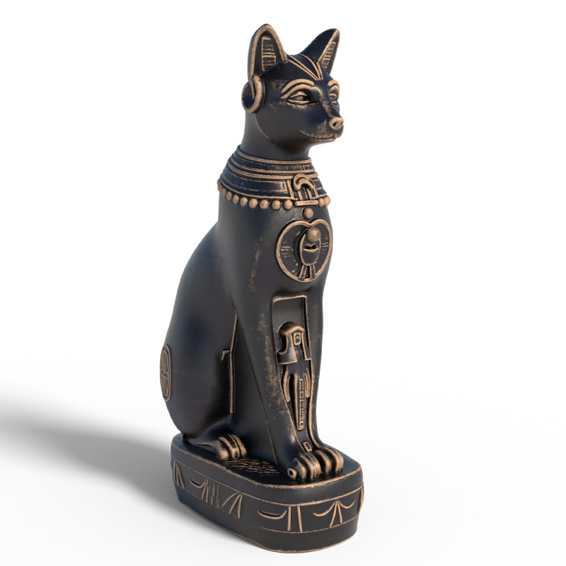Bastet goddess cat Model 3D .c4d .max .obj .3ds .fbx .stl .blend 