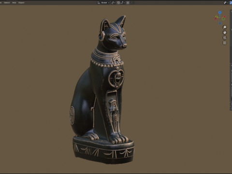 Bastet goddess cat Model 3D