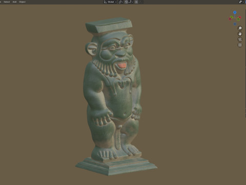 Bes Statue 3D Model