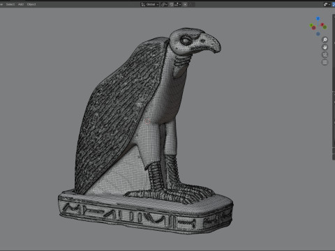 Eagle Egyptian statue 3D Modell