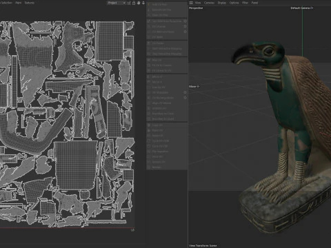 Statue &eacute;gyptienne d'aigle Modèle 3D